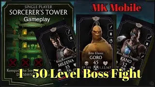 MK Mobile SORCERERS Tower Gameplay 1-50 Boss Fight | Mortal Kombat Mobile SORCERERS Tower Gameplay