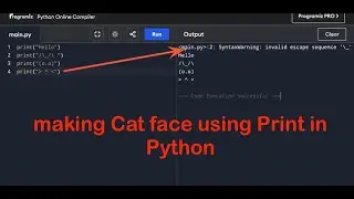 Python tutorial for beginners|Cat face using Python|How to use print in Pyton