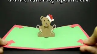 Teddy Bear Christmas Pop Up Card