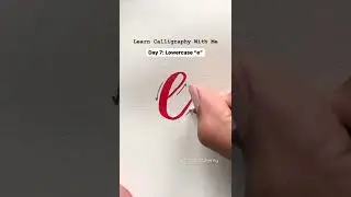 Day 7: Lowercase &ldquo;e&rdquo; Brush Lettering Tutorial | Learn Calligraphy With Me #shorts #satisfyingvideo