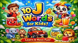 10 J Words for Kids | Learn Letter J with Fun Rhymes | ABC Learning Video