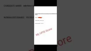 Upsi Scorecard। my Scorecard। upsi 2021 । #upsi #subinspector