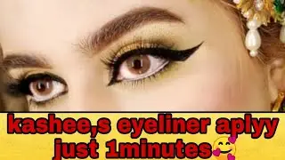 Kashee's Eyeliner/How to apply kashee's eyeliner in 1 minutes/Eyeliner/Liner lgany ka triqa in urdu🔥