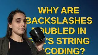 Dba: Why are backslashes doubled in SQL's string encoding?