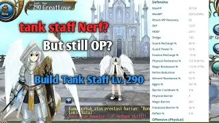 Build tank staff 290| Get nerf But still op? ᕙ⁠(⁠⇀⁠‸⁠↼⁠‶⁠)⁠ᕗ #toramonline