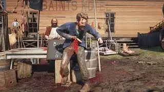 RDR 2 &mdash; Жестокие убийства в ближнем бою №1 (Томагавк, Топор, Метательный нож) &mdash; Смешные моменты (...