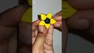 how to make sunflower with modelling clay?   #sunflower #clayart #workingartist #drawing #painter
