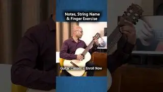 Lesson 3 | Guitar Basics for Beginners | Notes, Strings & Finger Exercise part6 #shortsfeed