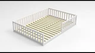 Children's Bed with Safety Barrier and Slatted Base(Only in Europe) &ndash; Assembly Instruction