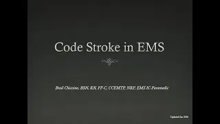 Code Stroke in EMS 2026