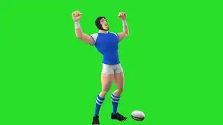 Rugby Magic: 3D Animated Player Green Screen Effects| Dynamic Rugby Action| #copyrightfree #free