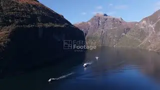 Aerial View Of Geirangerfjord, Norway - 09/18/2024