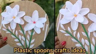 DIY#Plastic spoons crafts ideas #handmade Wall hanging crafts ideas