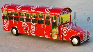 Make an Amazing School Bus with Pepsi Cans - Cars at Home🚎