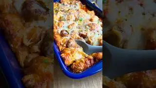 Meatball sub casserole #meatballs #casserolerecipes #meatballrecipes #meatballsub #italianfood