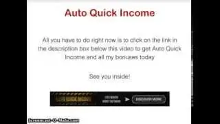 Auto Quick Income - Review & Limited $97 Bonus for Auto Quick Income