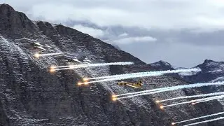 AXALP 2021 Fliegerschiessen Airshow | Tiger Hawker Hunter and F 18 Hornet Formation Flight