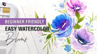 Paint My Easy Heart Flowers - Watercolor Tutorial
