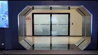 Bi-parting telescopic sliding door system used for pocket sliding door.