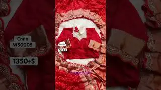 Сари из кхади-жоржета с вышивкой золотой нитью, богато украшенным паллу (часть сари, которая наки...