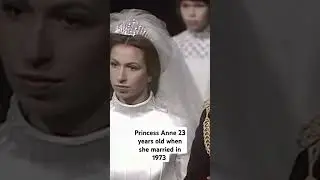 PRINCESS ANNE WHEN SHE MARRIED IN 1973 #walesfamily #theroyalfamily #princessanne #queen #trending