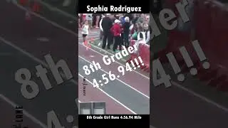 8th Grade Girl Shatters 5 minute Mile #shorts #trackandfield #running