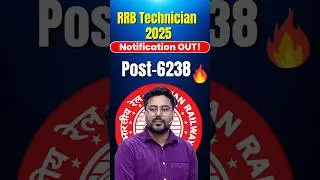 RRB TECHNICIAN 2025 Notification Out 📢Post-6238 🔥 Gagan Pratap Sir #railway