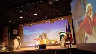Tibetan Snow Lion dance perform during Tibetan New Year of WOOD DRAGON 2051 at Paris
