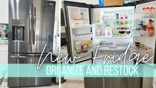 2023 ORGANIZE AND RESTOCK OUR NEW FRIDGE || FRENCH DOOR REFRIGERATOR ORGANIZATION + RESTOCK