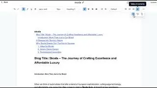 New Feature Update  Table of Contents in Blog Editor Enhanced in CreateMomento