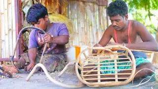 Baby Basket Making From Bamboo | Handmade Process Making Bamboo Items