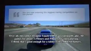 Dragon Touch Y88X Battery life test(Video Play & 3D Game Play)