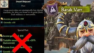 Why Barak Varr Doesn't Have a Special Port Landmark Even it's an Unique Port City for Dwarfs