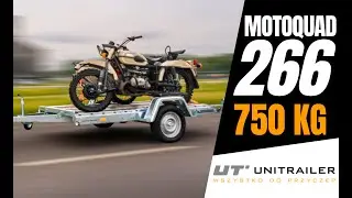Przyczepka uchylna hydraulicznie do quada motocyklowa Unitrailer MOTOQUAD 266 DMC 750 kg