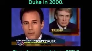 DONALD TRUMP DENOUNCED DAVID DUKE IN 2000