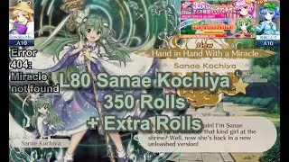 Touhou LostWord Global - Rolling for L80 Sanae Kochiya (Hand in Hand with a Miracle) + Extra Rituals