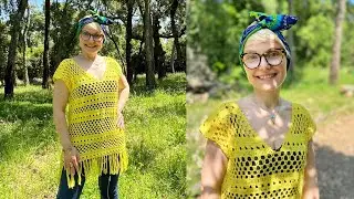 -SUNSHINE- COPRICOSTUME MAGLIA - TUTORIAL UNCINETTO FACILE
