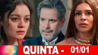 TRÊS GRAÇAS | Capitulo de hoje | Quinta - Feira (01/01/2025) RESUMÃO