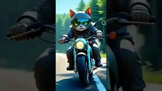 How to Train Your Cat to Ride?🔥 #cat #driving  #motorcycle