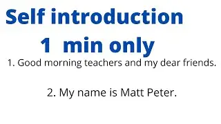self introduction for school students in english || 10 lines on my self introduction#