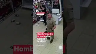 Captan reacci&oacute;n de clientes ante lluvia de misiles rusos, en tienda de Ucrania - N+ #Shorts