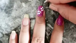 Easy nail art at home | Basic and simple nail art using safety pin | Simple nail art at home 
