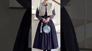 [CHICLINE]포근가온 철릭원피스(CLPD-O-100)#ootd #lookbook #룩북 #생활한복 #겨울원피스 #쇼츠추천