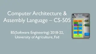 Assembly Language and Computer Organization - Dated 12-Nov-2020