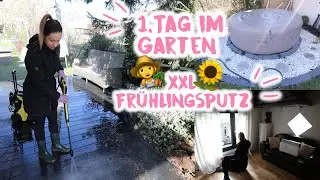 1. Tag im Garten👩🏻&zwj;🌾&bull; XXL Fr&uuml;hlingsputz😪 &bull; Whirlpool fresh machen💦&bull; Maria Castielle