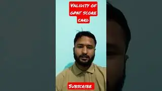 validity of gpat score card 2023 | #gpatexam #gpat2023 #pharmacy #gpat #bpharmacy
