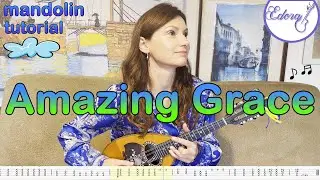 Amazing Grace - Mandolin Tutorial with On-Screen TAB - Christian hymn