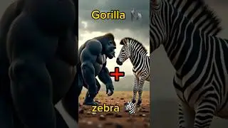 Viewers HYBRIDS ideas zebra vs Gorilla  #hybrid #animals #fusion