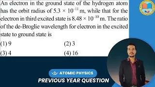 An electron in the ground state of the hydrogen atom has the orbit radius of 5.3 &times; 10^&ndash;11 m, while t