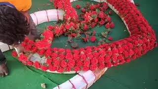 How To Make Heart Shape Marriage Reception Stage decoration